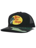 BASS PRO SHOPS BLING MESH BACK CAP BLACK CAMO