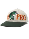 BASS PRO SHOPS THROWBACK LOGO TWILL CAP BONE/DARK GREEN