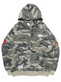 【送料無料】BILLIONAIRE BOYS CLUB EMBROIDERED LOGO ZIP UP HOODIE B CAMO