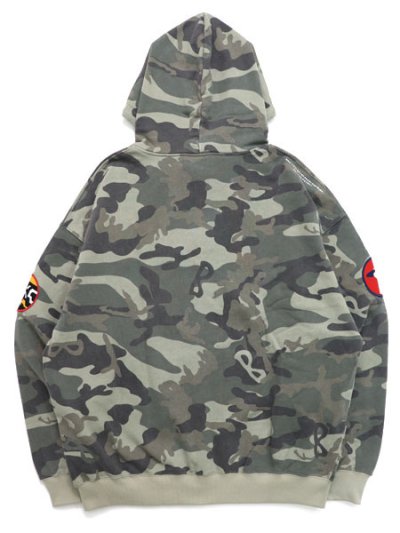 画像2: 【送料無料】BILLIONAIRE BOYS CLUB EMBROIDERED LOGO ZIP UP HOODIE B CAMO