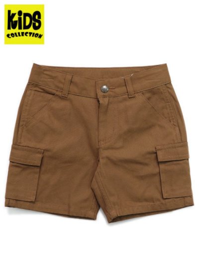 画像1: 【KIDS】CARHARTT KIDS CHILD CANVAS CARGO WORK SHORT-C.BRN