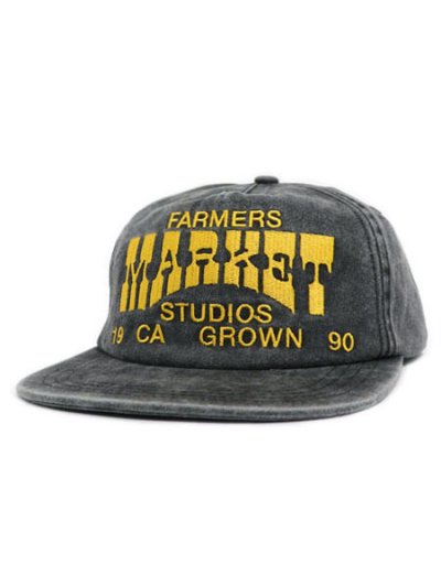 画像1: MARKET FARMERS MARKET 5-PANEL CAP WASHED BLACK