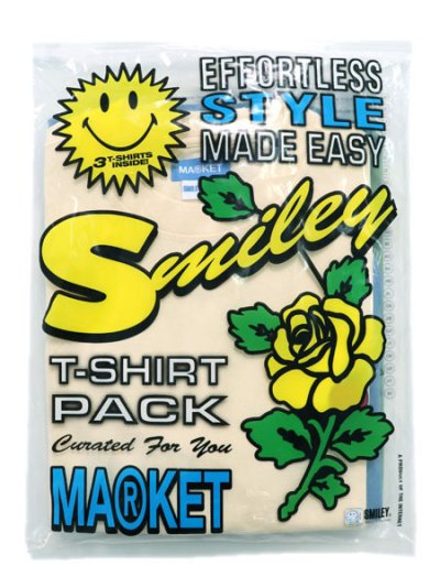画像1: 【送料無料】MARKET SMILEY FRUIT TEE 3PK BASIL/BUTTER CR/SKY