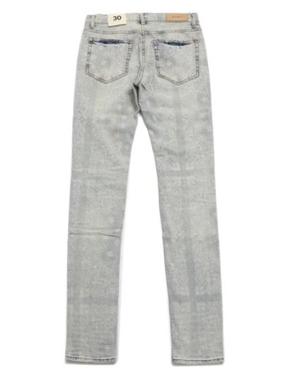 画像2: 【送料無料】mnml X696 PAISLEY PATTERNED SKINNY DENIM