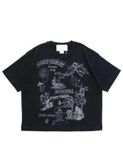 画像1: 【送料無料】JUNGLES SCRIBBLES TEE BLACK