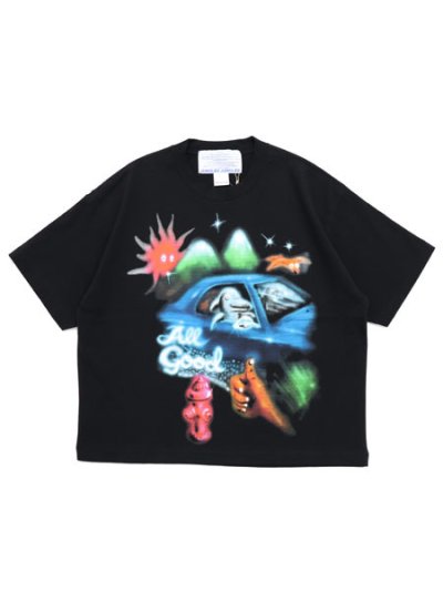 画像1: 【送料無料】JUNGLES ALL GOOD AIRBRUSH TEE BLACK