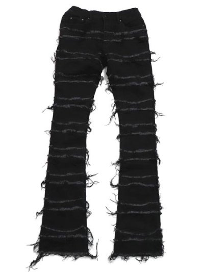 画像1: 【送料無料】mnml X597 PANELED SKINNY STACKED DENIM
