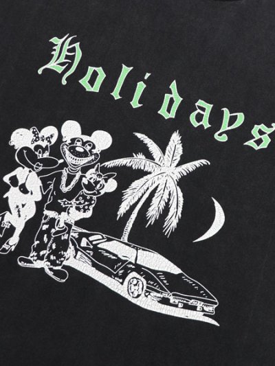 画像3: 【送料無料】JUNGLES HOLIDAYS REVERSIBLE TEE VINTAGE BLACK