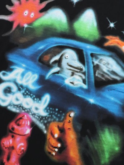 画像3: 【送料無料】JUNGLES ALL GOOD AIRBRUSH TEE BLACK