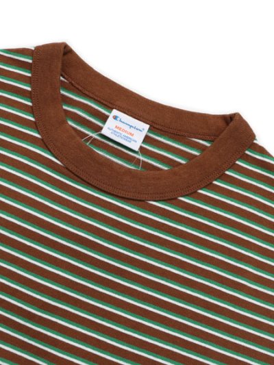 画像3: CHAMPION US COTTON BORDER TEE-MEDIUM BROWN