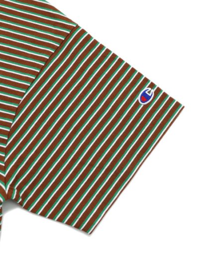 画像4: CHAMPION US COTTON BORDER TEE-MEDIUM BROWN