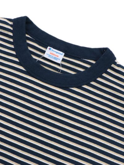 画像3: CHAMPION US COTTON BORDER TEE-NAVY