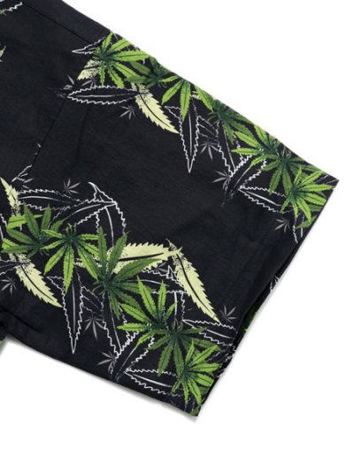 画像4: 【SALE】【送料無料】MANASTASH LINEN MANALOHA SHIRT BLACK