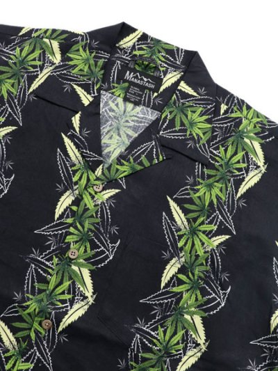 画像3: 【SALE】【送料無料】MANASTASH LINEN MANALOHA SHIRT BLACK