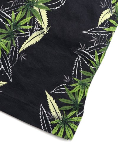 画像5: 【SALE】【送料無料】MANASTASH LINEN MANALOHA SHIRT BLACK