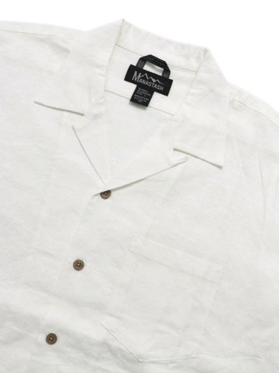 画像3: 【SALE】【送料無料】MANASTASH LINEN MANALOHA SHIRT WHITE