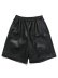 画像1: 【送料無料】FUBU FAUX LEATHER SHORT PANTS BLACK (1)