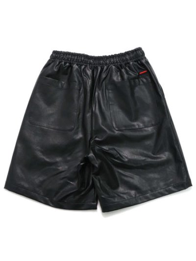 画像2: 【送料無料】FUBU FAUX LEATHER SHORT PANTS BLACK