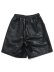 画像2: 【送料無料】FUBU FAUX LEATHER SHORT PANTS BLACK (2)
