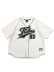 画像1: 【送料無料】FUBU FAUX LEATHER BASEBALL SHIRTS WHITE (1)