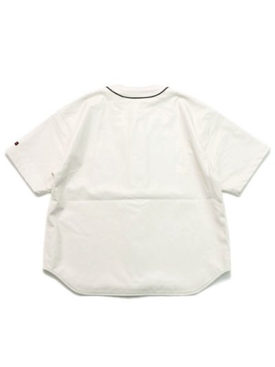 画像2: 【送料無料】FUBU FAUX LEATHER BASEBALL SHIRTS WHITE