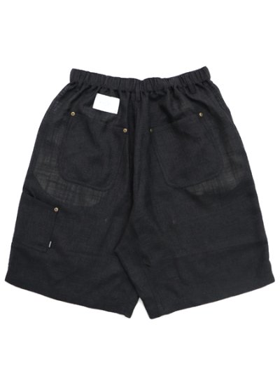 画像2: 【送料無料】WHIMSY SOCKS LINEN PAINTER BAGGY SHORT BLACK