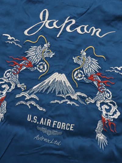 画像6: 【SALE】【送料無料】AVIREX DOUBLE DRAGON SOUVENIR SHIRT BLUE
