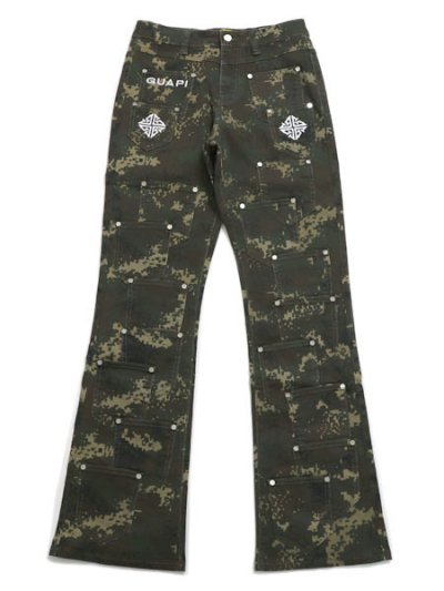 画像1: 【送料無料】GUAPI CAMO POCKETS FLARED DENIM
