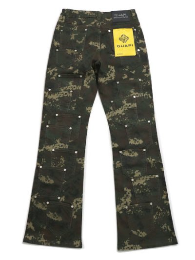 画像2: 【送料無料】GUAPI CAMO POCKETS FLARED DENIM