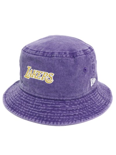 画像1: NEW ERA BUCKET01 NBA ACID WASH LAKERS