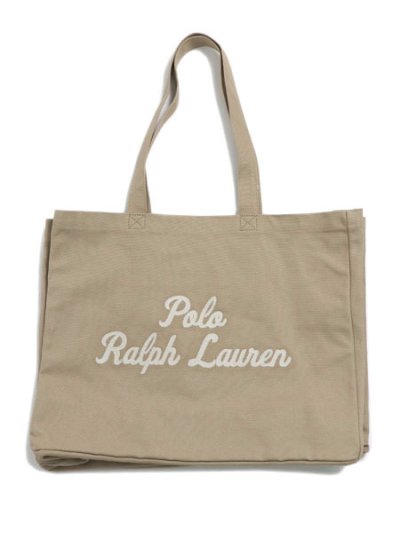 画像1: 【送料無料】POLO RALPH LAUREN CANVAS EAST WEST TOTE BAG