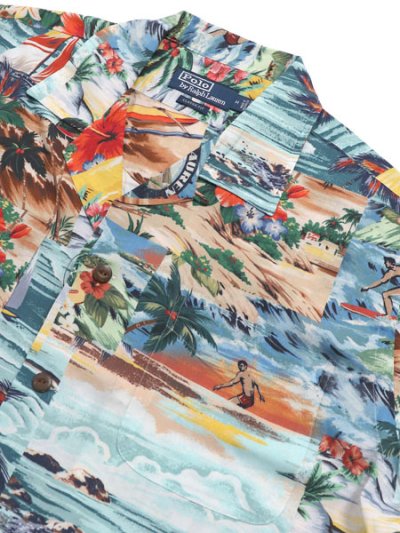 画像3: 【送料無料】POLO RALPH LAUREN CLASSIC FIT PATCHWORK PRINT CAMP SHIRT