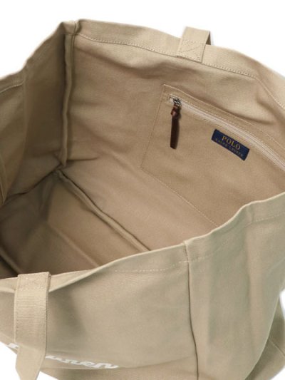 画像4: 【送料無料】POLO RALPH LAUREN CANVAS EAST WEST TOTE BAG