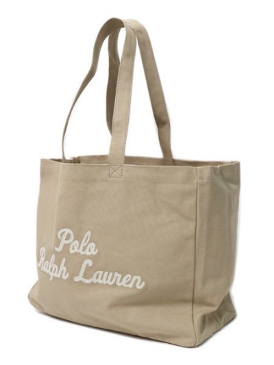 画像3: 【送料無料】POLO RALPH LAUREN CANVAS EAST WEST TOTE BAG