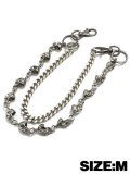 【送料無料】B.B.SIMON SKULL PANTS CHAIN MEDIUM RING