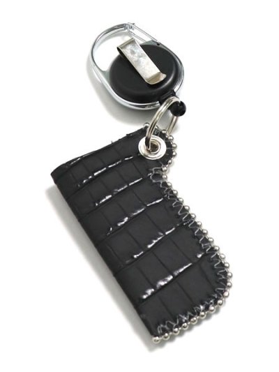 画像2: B.B.SIMON BLACK CROCODILE LIGHTER HOLDER