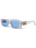 【送料無料】B.B.SIMON BB CRYSTAL SUNGLASSES CLEAR SKY BLUE