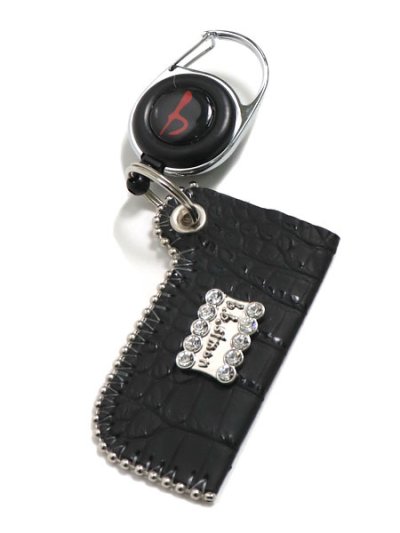 画像1: B.B.SIMON BLACK CROCODILE LIGHTER HOLDER