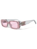 【送料無料】B.B.SIMON BB CRYSTAL SUNGLASSES CLOUDY PINK