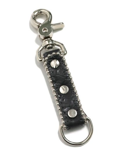 画像2: 【送料無料】B.B.SIMON BLACK & CLEAR LEATHER KEY CHAIN