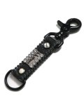 【送料無料】B.B.SIMON CLEAR BLACK LEATHER KEY CHAIN 2
