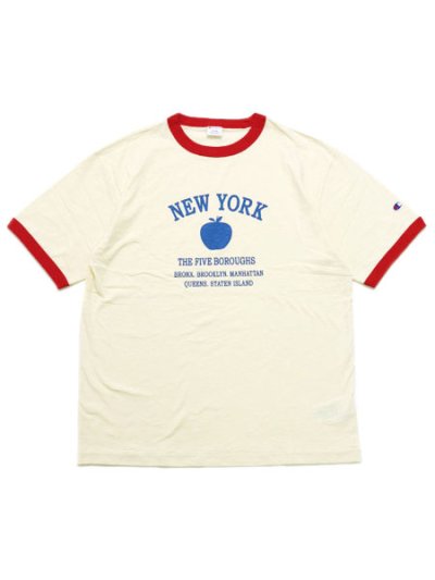 画像1: CHAMPION S/S RINGER TEE-NATURAL