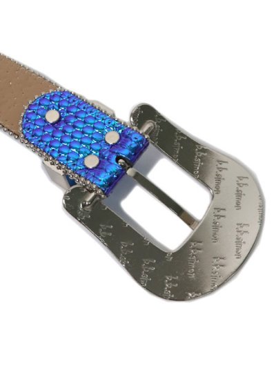 画像3: 【送料無料】B.B.SIMON LAVASAN BLUE PEARL SAPPHIRE LEATHER BELT