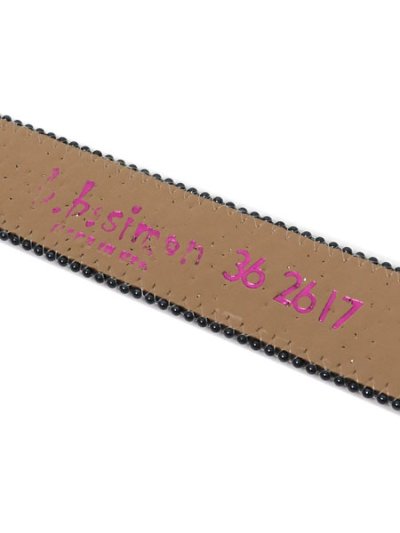画像6: 【送料無料】B.B.SIMON LAVASAN BLACK JET LEATHER BELT