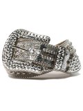 【送料無料】B.B.SIMON SAFA CHROME LEATHER BELT