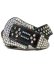 画像1: 【送料無料】B.B.SIMON KHAYYAM BLACK AB LEATHER BELT (1)