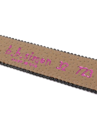 画像6: 【送料無料】B.B.SIMON KHAYYAM BLACK AB LEATHER BELT