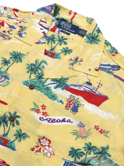 画像3: 【送料無料】POLO RALPH LAUREN CLASSIC F HOLIDAY BEAR RAYON CAMP SHIRT