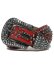 画像1: 【送料無料】B.B.SIMON LAVASAN RED SNAKE HEMATITE LEATHER BELT (1)