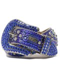 【送料無料】B.B.SIMON LAVASAN BLUE PEARL SAPPHIRE LEATHER BELT